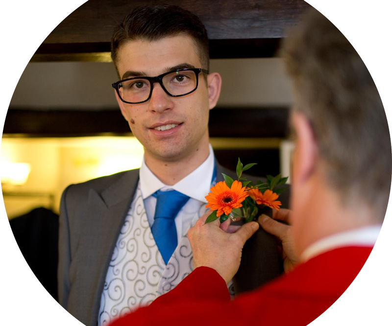 Pinning on a buttonhole